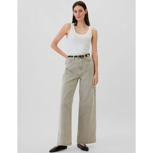 Gap High Rise‎ Wide-Leg Jean Aspen Wash Classic Vintage Inspired Casual Size 14